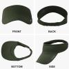 imageSukeen Cooling Stretchy Visor Free Size Cool Hat with UV Protection Brim Peak Vizor for Golf Tennis Cycling RunningDark Green