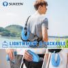 imageSukeen Cooling Stretchy Visor Free Size Cool Hat with UV Protection Brim Peak Vizor for Golf Tennis Cycling RunningLight Blue