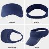 imageSukeen Cooling Stretchy Visor Free Size Cool Hat with UV Protection Brim Peak Vizor for Golf Tennis Cycling RunningNavy Blue