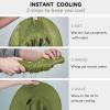 imageSukeen Cooling Sun Hat for Men Women UPF50 Wide Brim Fishing Hat with Neck Flap Adjustable Foldable Bucket Hat for HikingArmy Green