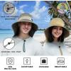 imageSukeen Cooling Sun Hat for Men Women UPF50 Wide Brim Fishing Hat with Neck Flap Adjustable Foldable Bucket Hat for HikingGrey