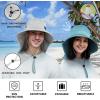 imageSukeen Cooling Sun Hat for Men Women UPF50 Wide Brim Fishing Hat with Neck Flap Adjustable Foldable Bucket Hat for HikingLight Blue