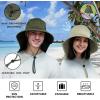 imageSukeen Cooling Sun Hat for Men Women UPF50 Wide Brim Fishing Hat with Neck Flap Adjustable Foldable Bucket Hat for HikingOffwhite
