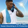 imageSukeen Cooling Towels for Neck and Face 40quot x 12quot Cooling Towel 6 Pack Microfiber Best Sports Cooling Cool Towels for Hot Weather Soft Breathable Cooling Towels for Sweat Athletes Men WomenLake Bluepinkorangegreen
