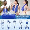 imageSukeen Cooling Towels for Neck and Face 40quot x 12quot Cooling Towel 6 Pack Microfiber Best Sports Cooling Cool Towels for Hot Weather Soft Breathable Cooling Towels for Sweat Athletes Men WomenPinkgreendark Blueblack