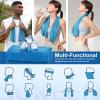 imageSukeen Cooling Towels for Neck and Face 40quot x 12quot Cooling Towel 6 Pack Microfiber Best Sports Cooling Cool Towels for Hot Weather Soft Breathable Cooling Towels for Sweat Athletes Men WomenLake Bluepinkorangegreen