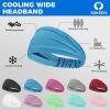 imageSukeen Cooling Workout Headbands Women Men Wide Stretchy NonSlip Moisture Wicking Hairband Sports Running Sweat BandsBlackBlueRose PinkGrey