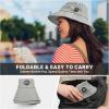 imageSukeen Cotton Bucket Hat for Men Women Adjustable Knob Sun Hat UPF 50 Wide Brim Fishing Hat for Walking Daily OutdoorGrey