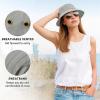 imageSukeen Cotton Bucket Hat for Men Women Adjustable Knob Sun Hat UPF 50 Wide Brim Fishing Hat for Walking Daily OutdoorGrey