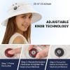 imageSukeen Cotton Bucket Hat for Men Women Adjustable Knob Sun Hat UPF 50 Wide Brim Fishing Hat for Walking Daily OutdoorWhite