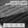 imageSukeen Ear Warmer Headband for Women DoubleLayer Warm Winter Headbands for Women Ear Muffs for Running Cycling SportsBlack Gray