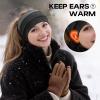 imageSukeen Ear Warmer Headband for Women DoubleLayer Warm Winter Headbands for Women Ear Muffs for Running Cycling SportsBlack Gray