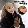 imageSukeen Ear Warmer Headband for Women DoubleLayer Warm Winter Headbands for Women Ear Muffs for Running Cycling SportsGray Beige