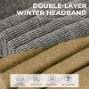 imageSukeen Ear Warmer Headband for Women DoubleLayer Warm Winter Headbands for Women Ear Muffs for Running Cycling Sportsz Beige Baby Blue  2 pack