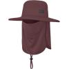 imageSukeen Fishing Hat for Men Women Wide Brim Outdoor UPF 50 Sun Protection with Detachable Neck Flap and Face MaskBrownish Red
