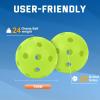 imageSukeen Indoor Pickleball Balls with Bag  26 Holes Pickle Ball Indoor Pickleballs  High Bounce Pickleball Balls Indoor  Pickle Balls for Beginner Intermediate Player 6 Pack  Neon Green