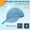 imageSukeen Kids Sun Hats for Girls Boys Quick Drying Baseball Cap Lightweight Sun Protection Hat for Outdoor Activity Azure Blue
