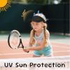 imageSukeen Kids Visors Hats for Girls BoysFoldable Brim Sun Hat Adjustable Folding Cap for Outdoors ActivityBlack