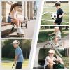imageSukeen Kids Visors Hats for Girls BoysFoldable Brim Sun Hat Adjustable Folding Cap for Outdoors ActivityBlack