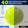 imageSukeen Outdoor Pickleball Balls 40 Holes High Bounce True Flight Pickleball Ball High Visibility Outdoor Pickleballs High Elasticity Pickle Balls with Mesh Bagc Rose Red5Neon Green5Blue5Yellow5