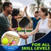 imageSukeen Outdoor Pickleball Balls 40 Holes High Bounce True Flight Pickleball Ball High Visibility Outdoor Pickleballs High Elasticity Pickle Balls with Mesh Bagb Rose Red3Neon Green3Blue3Yellow3