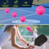 imageSukeen Outdoor Pickleball Balls 40 Holes High Bounce True Flight Pickleball Ball High Visibility Outdoor Pickleballs High Elasticity Pickle Balls with Mesh Bagc Rose Red5Neon Green5Blue5Orange5