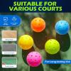imageSukeen Outdoor Pickleball Balls 40 Holes High Bounce True Flight Pickleball Ball High Visibility Outdoor Pickleballs High Elasticity Pickle Balls with Mesh Bagc Rose Red5Neon Green5Blue5Yellow5