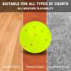 imageSukeen Pickleball Balls Outdoor Crack Resistant Pickleballs OnePiece Seamless 40 Holes Pickleball High Visibility Neon Pickleballs Pickle Balls 12 Pack