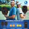 imageSukeen Pickleball Paddles Set of 2 Fiberglass Surface Pickleball Set with Pickleball Rackets Pickle Ball Paddle Set for Men Women