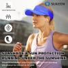 imageSukeen Sports Sun Visor Men Women Lightweight Packable Cooling Stretchy Visor Hat for Running Tennis GolfBlue