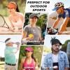 imageSukeen Sports Sun Visor Men Women Lightweight Packable Cooling Stretchy Visor Hat for Running Tennis GolfWhite
