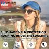 imageSukeen Sports Sun Visor Men Women Lightweight Portable Cooling Stretchy Visor Hat for Running Golf Daily WearBlue