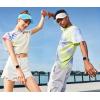 imageSukeen Sports Sun Visor Men Women Lightweight Portable Cooling Stretchy Visor Hat for Running Golf Daily WearBlueYellow