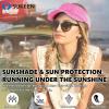 imageSukeen Sports Sun Visor Men Women Lightweight Portable Cooling Stretchy Visor Hat for Running Golf Daily WearPink