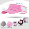 imageSukeen Sports Sun Visor Men Women Lightweight Portable Cooling Stretchy Visor Hat for Running Golf Daily WearPink