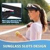 imageSukeen Sports Sun Visor Men Women Reflective Running Visor Lightweight Adjustable Visor Hat for Golf Tennis Sunglass SlotsBlack