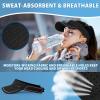 imageSukeen Sports Sun Visor Men Women Reflective Running Visor Lightweight Adjustable Visor Hat for Golf Tennis Sunglass SlotsBlack