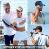 imageSukeen Sports Sun Visor for Men Lightweight Packable Large Head Stretchy Visor Hat for Running Tennis Golf Daily WearBlack