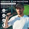 imageSukeen Sports Sun Visor for Men Lightweight Packable Large Head Stretchy Visor Hat for Running Tennis Golf Daily WearBlack