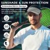 imageSukeen Sports Sun Visor for Men Lightweight Packable Large Head Stretchy Visor Hat for Running Tennis Golf Daily WearGrey