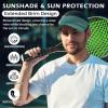 imageSukeen Sports Sun Visor for Men Lightweight Packable Large Head Stretchy Visor Hat for Running Tennis Golf Daily WearTeal Blue
