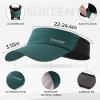 imageSukeen Sports Sun Visor for Men Lightweight Packable Large Head Stretchy Visor Hat for Running Tennis Golf Daily WearTeal Blue