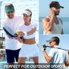 imageSukeen Sports Sun Visor for Men Lightweight Packable Large Head Stretchy Visor Hat for Running Tennis Golf Daily WearTeal Blue