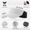 imageSukeen Sports Sun Visor for Men Lightweight Packable Large Head Stretchy Visor Hat for Running Tennis Golf Daily WearWhite