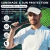 imageSukeen Sports Sun Visor for Men Lightweight Packable Large Head Stretchy Visor Hat for Running Tennis Golf Daily WearWhite