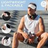 imageSukeen Sports Sun Visor for Men Lightweight Packable Large Head Stretchy Visor Hat for Running Tennis Golf Daily WearWhite