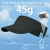 imageSukeen Sports Sun Visor for Men Women Lightweight Empty Top Visor Hat Adjustable Packable Sun Hat for Golf Daily Wear Black