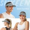 imageSukeen Sports Sun Visor for Men Women Lightweight Empty Top Visor Hat Adjustable Packable Sun Hat for Golf Daily Wear Grey