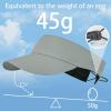 imageSukeen Sports Sun Visor for Men Women Lightweight Empty Top Visor Hat Adjustable Packable Sun Hat for Golf Daily Wear Grey