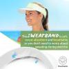 imageSukeen Sports Sun Visor for Men Women Lightweight Empty Top Visor Hat Adjustable Packable Sun Hat for Golf Daily Wear White